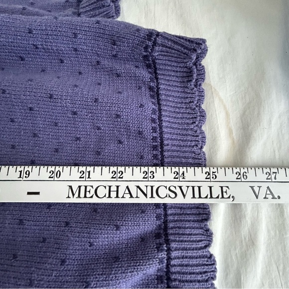 Vintage Northern Reflections Purple Embroidered Floral Cardigan Sweater - Picture 14 of 14